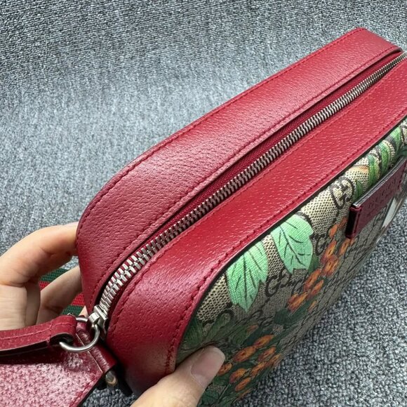 GUCCI Brown Tian Print Canvas Camera Shoulder Bag 680-031925 - Picture 12 of 15